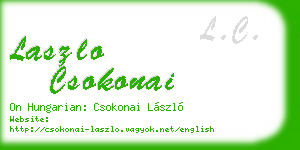 laszlo csokonai business card