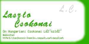 laszlo csokonai business card